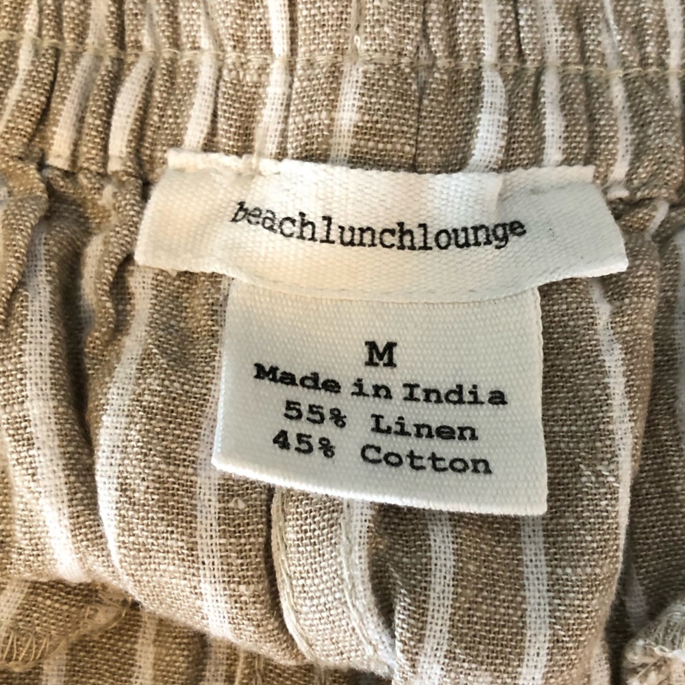 BeachLunchLounge Linen Blend Capri Pants - Picture 4 of 4